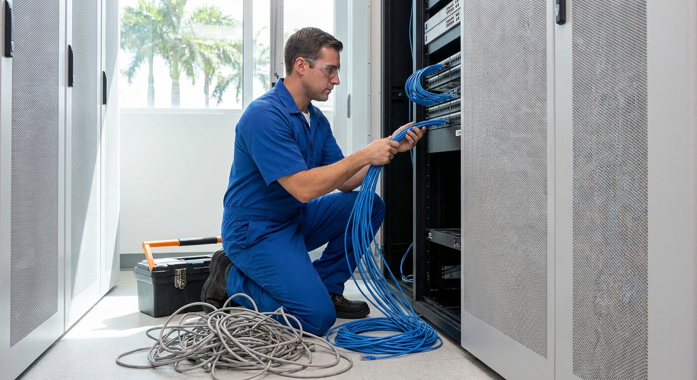 Upgrading data cabling in Pembroke Pines for improved network performance and reliability