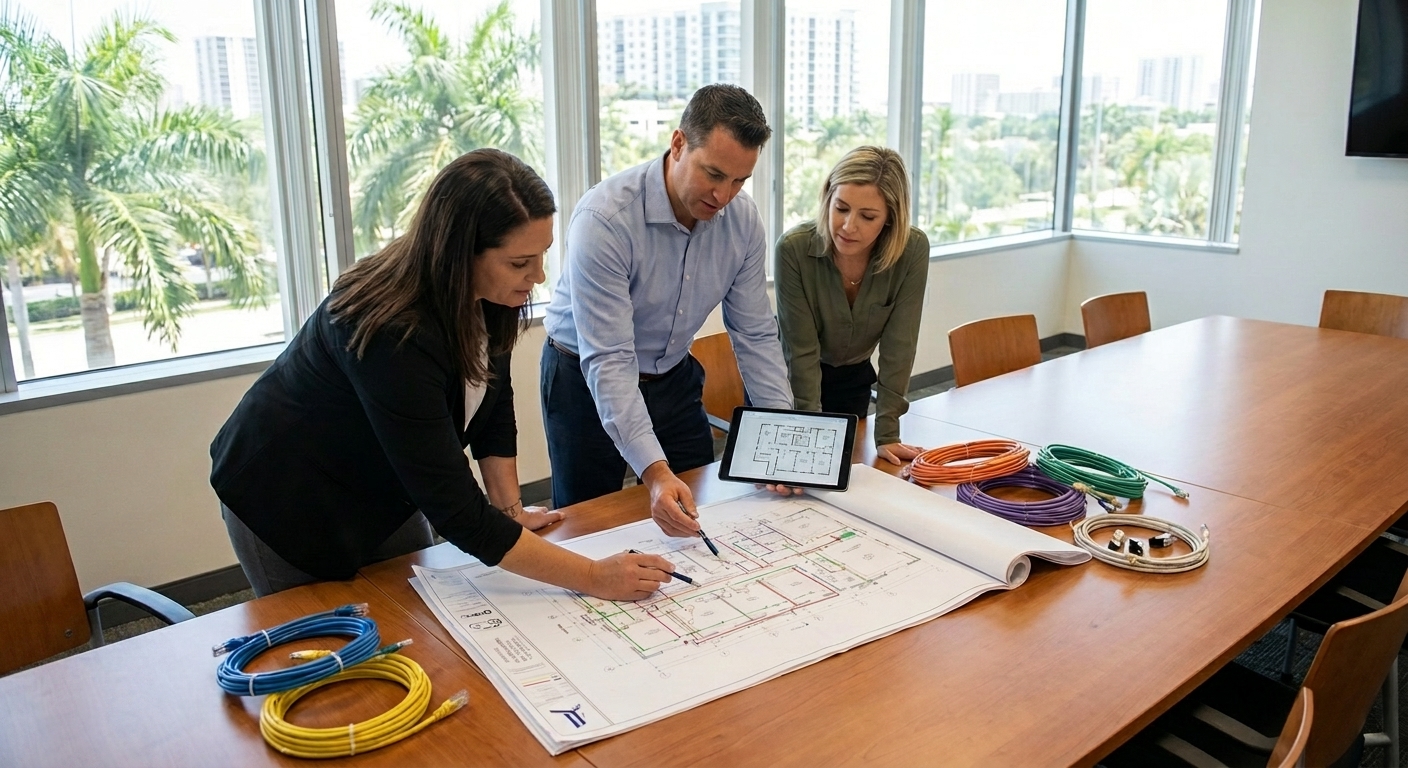 Low voltage cabling planning and installation for South Florida businesses