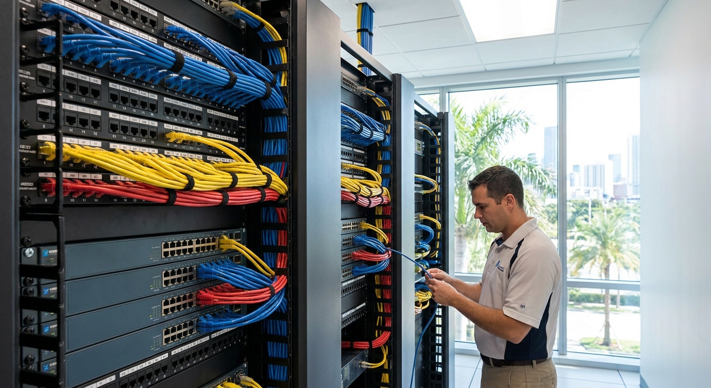 Structured cabling supports growing offices in South Florida by providing scalable, reliable network infrastructure.