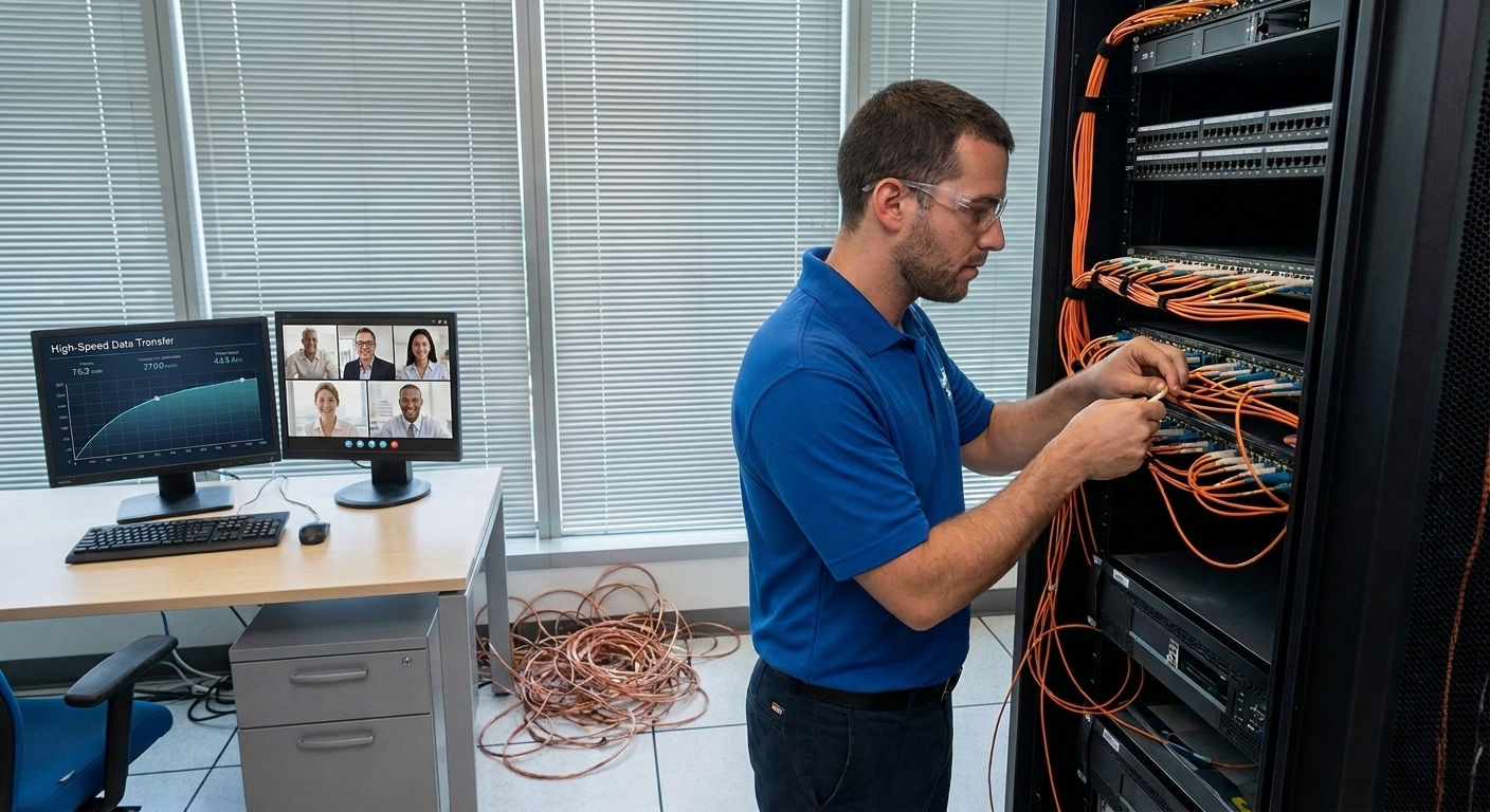 Fiber optic cabling in Miami improves daily business operations with speed, reliability, and scalability