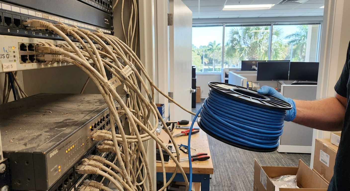 When to Upgrade Outdated Cat 5 Cabling in Your Coral Springs Office
