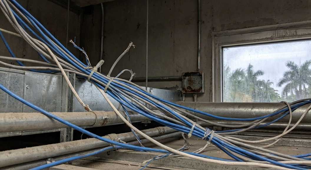 Network cabling congestion and pathway issues in South Florida office buildings